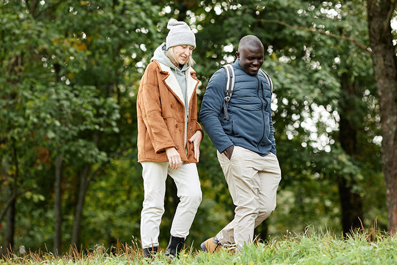 Walking in nature to stay physically active